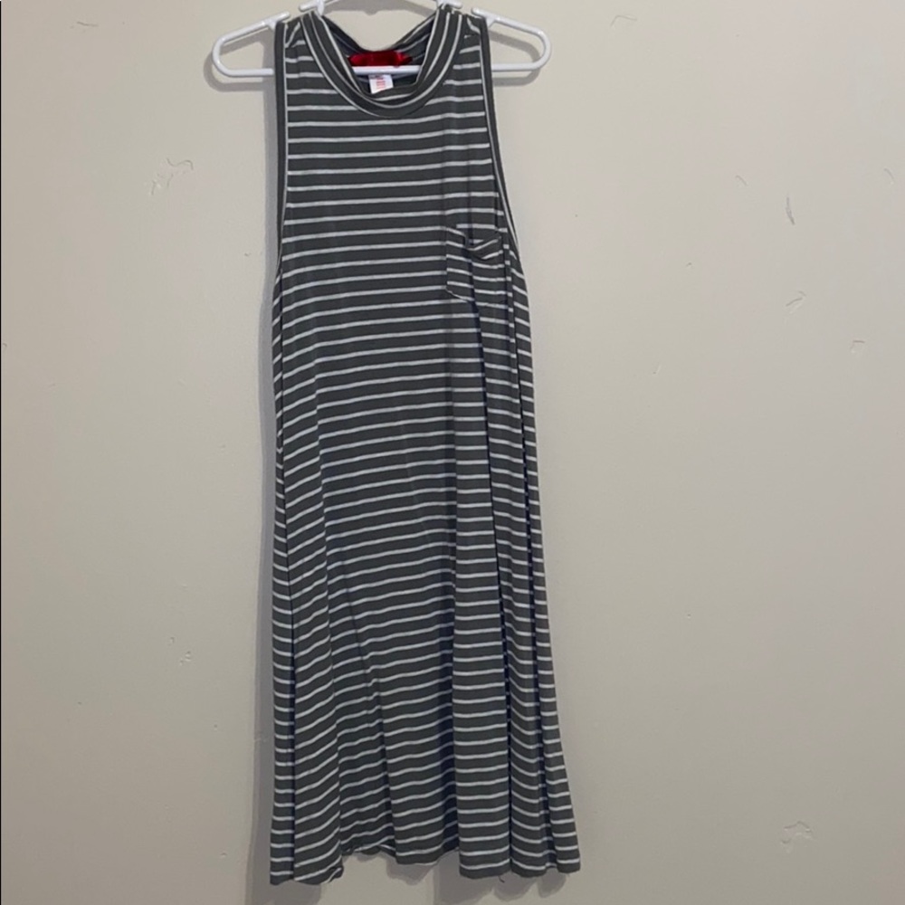 Striped tank top dress.